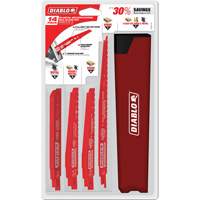 Jeu de lames de scie alternative pour d&eacute;molition du m&eacute;tal et du bois avec clous Haskins Industrial Inc.