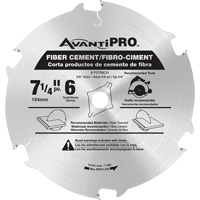 AvantiPro Cutting Saw Blade, 7-1/4", 6 Teeth, Fibre Cement Use Haskins Industrial Inc.