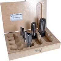 6-Piece 3180 1/8" - 1" NPT Tapered Pipe Tap Set, Straight, High Speed Steel Haskins Industrial Inc.