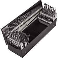 Jeu de forets s&eacute;rie courte combin&eacute;s, 114 morceaux, Acier rapide Haskins Industrial Inc.