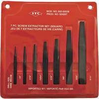 ISE-7 Ensemble d'extracteurs de vis carr&eacute;es 7 pi&egrave;ces, Pour vis de 1/8" - 9/16" Haskins Industrial Inc.