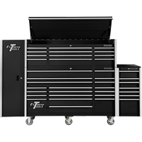 RX Series Side Cabinet, 3 Drawers, 19" W x 25" D x 61" H, Black Haskins Industrial Inc.