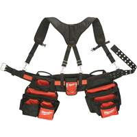 Contractor Work Belt With  Suspension Rig, Nylon, Black Haskins Industrial Inc.