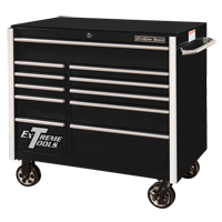 RX Series Rolling Tool Cabinet, 11 Drawers, 41-1/2" W x 25-1/2" D x 40-1/2" H, Black Haskins Industrial Inc.