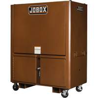 Coffre de chantier et surface de travail sur le terrain, 33" la x 63" p x 80" h, Acier, Rouge Haskins Industrial Inc.