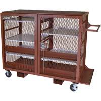Mobile Mesh Cabinet, Steel, 49 Cubic Feet, Red Haskins Industrial Inc.