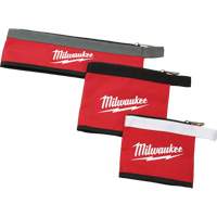 Multi-Size Zipper Pouches - Set of 3, Canvas, 3 Pockets, Black/Red Haskins Industrial Inc.