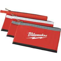 Coloured Zippered Pouches - Set of 3, Canvas, 3 Pockets, Black/Red Haskins Industrial Inc.