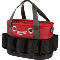 Utility Oval Bag, Ballistic Nylon, 24 Pockets, Black/Red Haskins Industrial Inc.