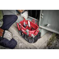 Utility Oval Bag, Ballistic Nylon, 24 Pockets, Black/Red Haskins Industrial Inc.