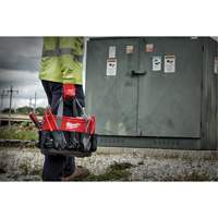 Utility Oval Bag, Ballistic Nylon, 24 Pockets, Black/Red Haskins Industrial Inc.