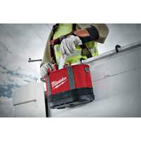 Aerial Utility Oval Bag, Ballistic Nylon, 14 Pockets, Black/Red Haskins Industrial Inc.
