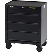 100 Series Rolling Tool Chest, 4 Drawers, 26-1/2" W x 18" D x 32" H, Black Haskins Industrial Inc.