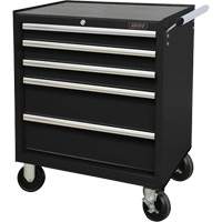Industrial Tool Cart, 5 Drawers, 27" W x 18-3/4" D x 31-1/2" H, Black Haskins Industrial Inc.