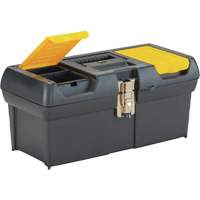 2000 Series Tool Box with Tray, 16" W x 7-1/10" D x 8-1/10" H, Black/Yellow Haskins Industrial Inc.