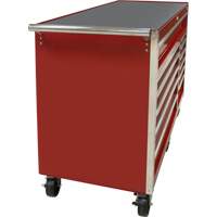 Industrial Tool Cart, 12 Drawers, 56" W x 24-1/2" D x 38-1/8" H, Red Haskins Industrial Inc.