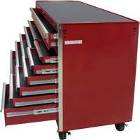 Industrial Tool Cart, 12 Drawers, 56" W x 24-1/2" D x 38-1/8" H, Red Haskins Industrial Inc.