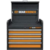 Coffre &agrave; outils de s&eacute;rie GSX, 26" la, 4 tiroirs, Noir/Orange Haskins Industrial Inc.