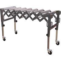 Extendable & Flexible Conveyor Roller Tables, 20" W x 52" L, 300 lbs. per lin. Ft. Capacity Haskins Industrial Inc.