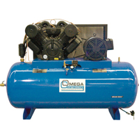 Industrial Series Air Compressors - Horizontal Compressor - Two Stages, 200 Gal. (240 US Gal) Haskins Industrial Inc.