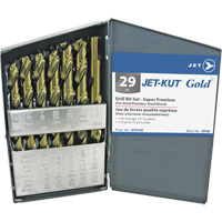 Jeu de forets de premi&egrave;re qualit&eacute; JET-KUT GOLD, 29 morceaux, Acier alli&eacute; Haskins Industrial Inc.