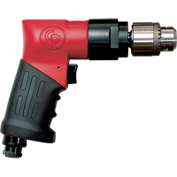 Non-Reversible Drills, 21 CFM, 1/4" NPTF, 89 dBA, 3/8" Chuck, Keyed Haskins Industrial Inc.