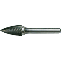 Fraises au carbure solide - Arboriforme avec extr&eacute;mit&eacute; en pointe, , 1/8" dia., 1/8" Tige, 1/4" Prof. de la coupe Haskins Industrial Inc.