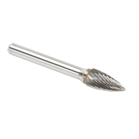 Fraises au carbure solide - Arboriforme avec extr&eacute;mit&eacute; en pointe, SG-3, 9,53 mm dia., 1/4" Tige Haskins Industrial Inc.