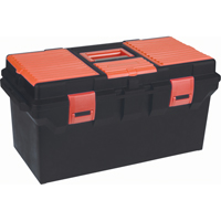 Plastic Tool Box, 22" W x 11" D x 10-1/2" H, Black Haskins Industrial Inc.
