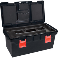 Plastic Tool Box, 22" W x 11" D x 10-1/2" H, Black Haskins Industrial Inc.