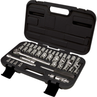 1/4" & 3/8" Drive SAE/Metric Socket Set, 41 Pcs Haskins Industrial Inc.