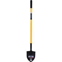 Round Point Shovel, Tempered Steel Blade, Fiberglass, Straight Handle Haskins Industrial Inc.