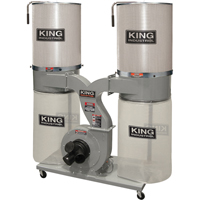 Dust Collectors with 2 Canister Filters, 55-1/2" x 23" x 70" Haskins Industrial Inc.