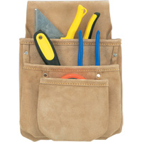 Poche pour outils de travail des cloisons s&egrave;ches, Porte-outil multiple, Cuir, 3 Poches Haskins Industrial Inc.