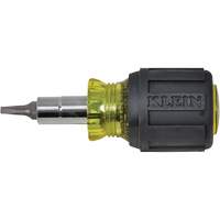 Stubby Multi-Bit Screw Driver With Sq.Recess, 3-1/5" L, Cushion Grip Handle Haskins Industrial Inc.