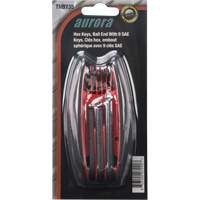 Jeu de cl&eacute;s hexagonales &agrave; bout sph&eacute;riques repliables, 9 mcx, Imp&eacute;rial Haskins Industrial Inc.