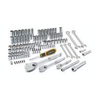 1/4", 3/8" & 1/2" Drive 6 & 12 Point Standard & Deep SAE/Metric Mechanics Tool Set Haskins Industrial Inc.