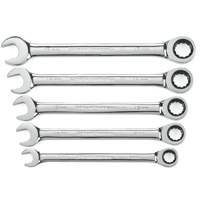 72-Tooth 12 Point Ratcheting Wrench Set, Combination, 5 Pieces, Metric Haskins Industrial Inc.