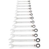 72-Tooth 12 Point Reversible Ratcheting SAE Wrench Set, Combination, 13 Pieces, Imperial Haskins Industrial Inc.