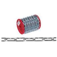 Straight Link Coil Chain, Low Carbon Steel, 2/0 x 120' (36.6 m) L, 520 lbs. (0.26 tons) Load Capacity Haskins Industrial Inc.