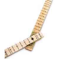 Red End&reg; Oversized Brick Mason Rule, 6' L, Wood, 1/16" Graduations Haskins Industrial Inc.