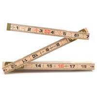 Red End&reg; Rule with Two 6" Slide Rule Extensions, 6' L, Wood, 1/16" Graduations Haskins Industrial Inc.
