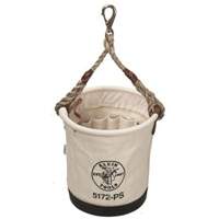 Tapered-Wall Bucket, 12" L x 9" W x 12" H, Canvas, Natural Haskins Industrial Inc.