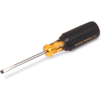 Slot Cabinet Tip Screwdriver, 3/16" Tip, Round, 6-3/4" L, Cushion Grip Handle Haskins Industrial Inc.