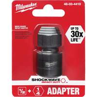 Shockwave Impact Driver Square to Hex Socket Adapter, Impact, 1/4" Drive, 1/2" Socket, 1.875" L Haskins Industrial Inc.