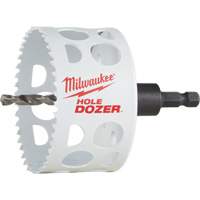 Scie-cloche Hole Dozer avec arbre, 3", Profondeur de la coupe 1-5/8", Bim&eacute;tal Haskins Industrial Inc.
