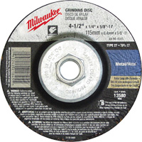 Grinding Wheel, 4-1/2" x 1/8", 5/8"-11 Arbor, Aluminum Oxide, Type 27 Haskins Industrial Inc.
