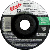 Grinding Wheel, 4-1/2" x 1/4", 7/8" Arbor, Silicon Carbide, Type 27 Haskins Industrial Inc.