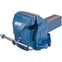 Heavy-Duty Bench Vise, 5" Jaw Width, 3-3/10" Throat Depth Haskins Industrial Inc.