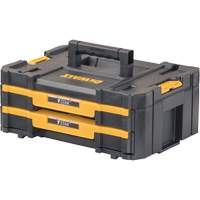 TSTAK&reg; IV Tool Box with Double Shallow Drawers, 16-1/4" x 12-1/4" x 6-3/8", Black Haskins Industrial Inc.